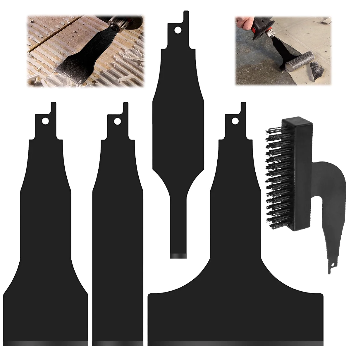 Guhuijie Reciprocating Saw Scraper Blade,Blades Reciprotools as Attachment Accessoriesas for Reciprocating Saw for Removing Tile Grout Glue Gaps Adhesives