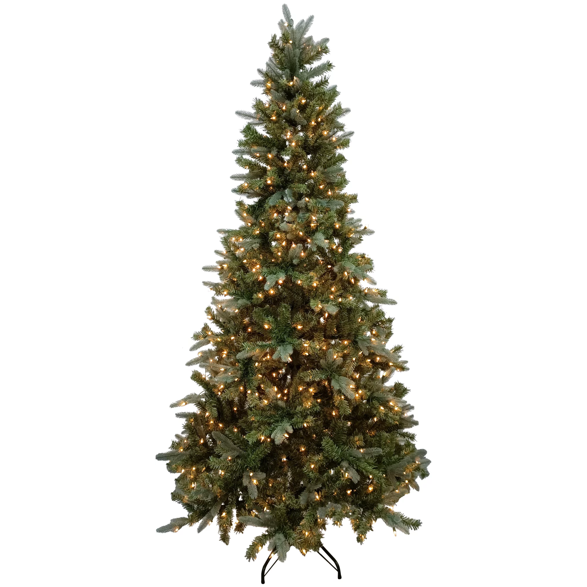 7.5' Pre-Lit Granville Fraser Fir Slim Artificial Christmas Tree, Clear Lights