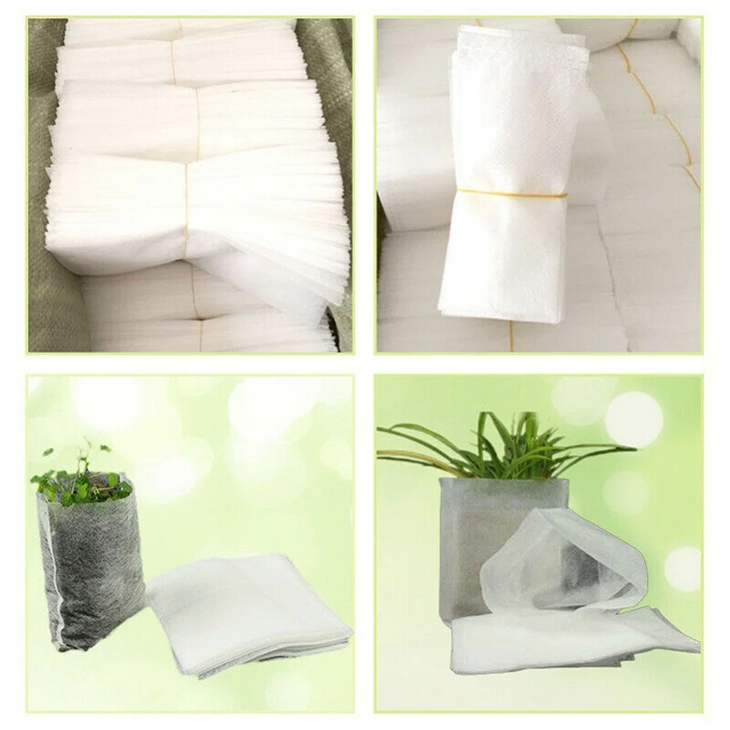 200PCS -Biodegradable Non-Woven Nursery Bags Plant -Grow Bags Seedling Pots
