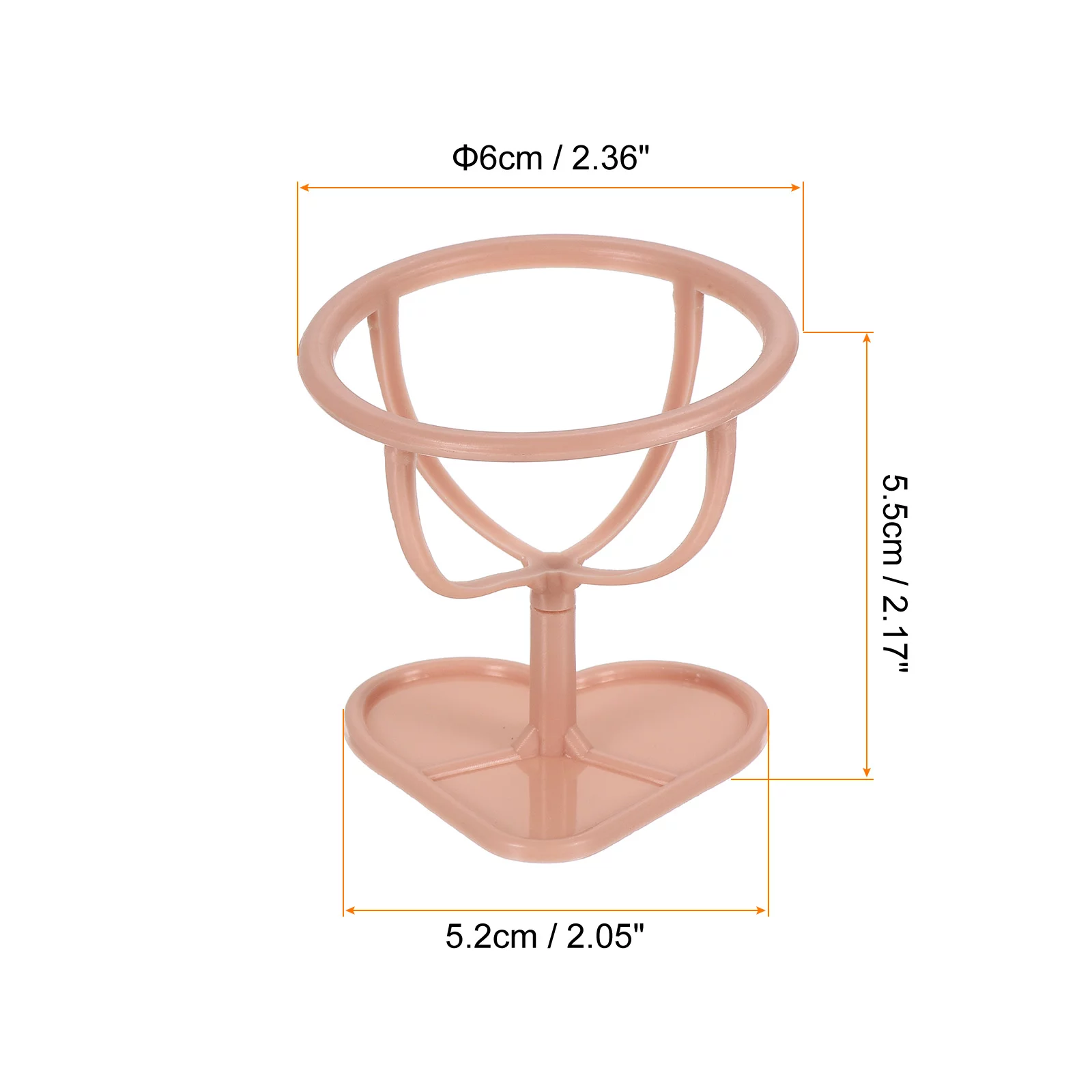 Uxcell Air Plant Stand Holder, Plastic Air Plant Pot Container with Heart Base, Skin Color, 10 Pack
