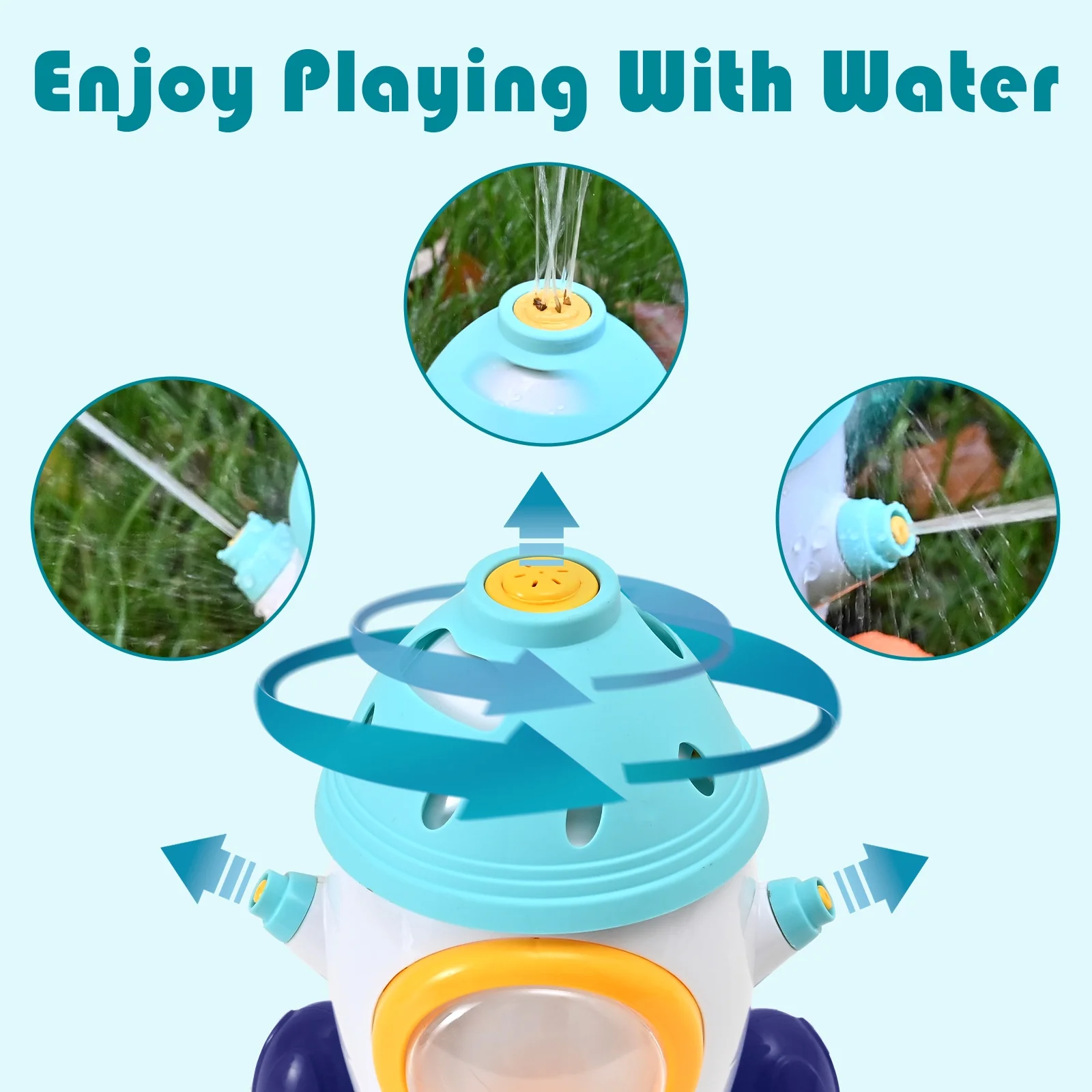 Water Sprinkler Toy for Kids, Outdoor Summer Toys for Ages 2-10 Years Old, Toddlers Backyard Water Toys