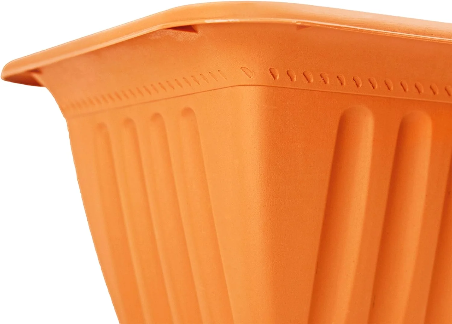 Set of 4 Large Plastic Embossed Planters! Clay Red - 9.25