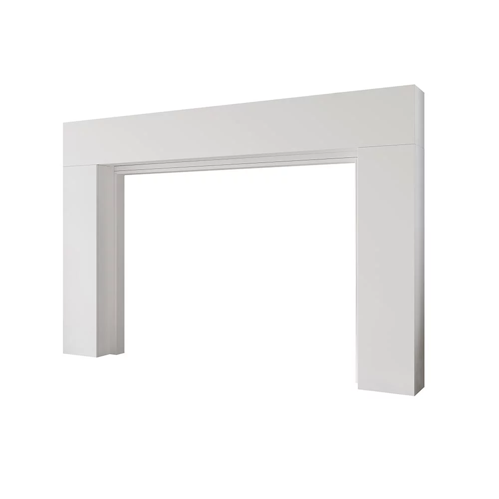 Modern Ember Sabine 48 inch Wood Fireplace Mantel Surround Kit - White