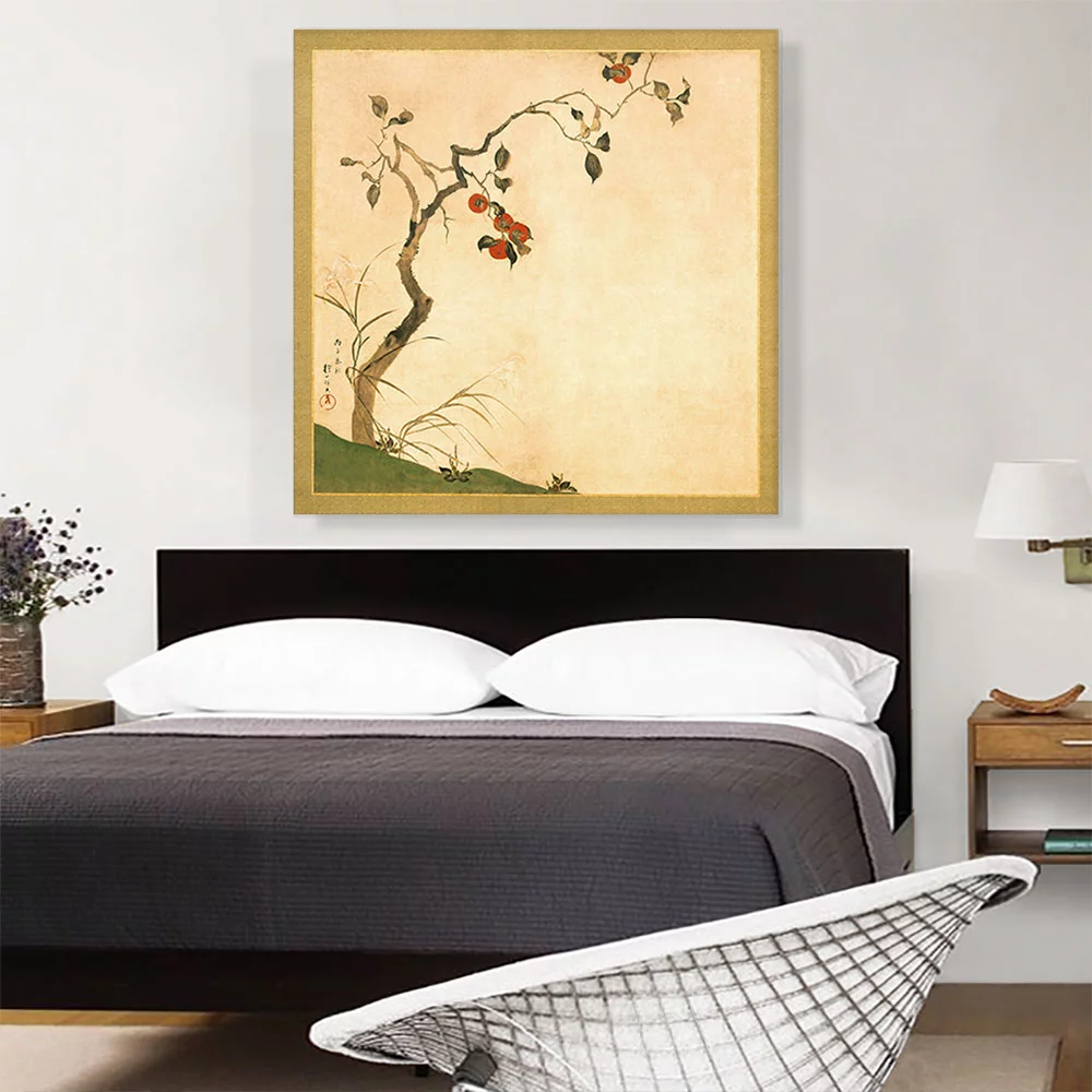 ARTCANVAS The Persimmon Tree Canvas Art Print by Sakai Hoitsu - Size: 36