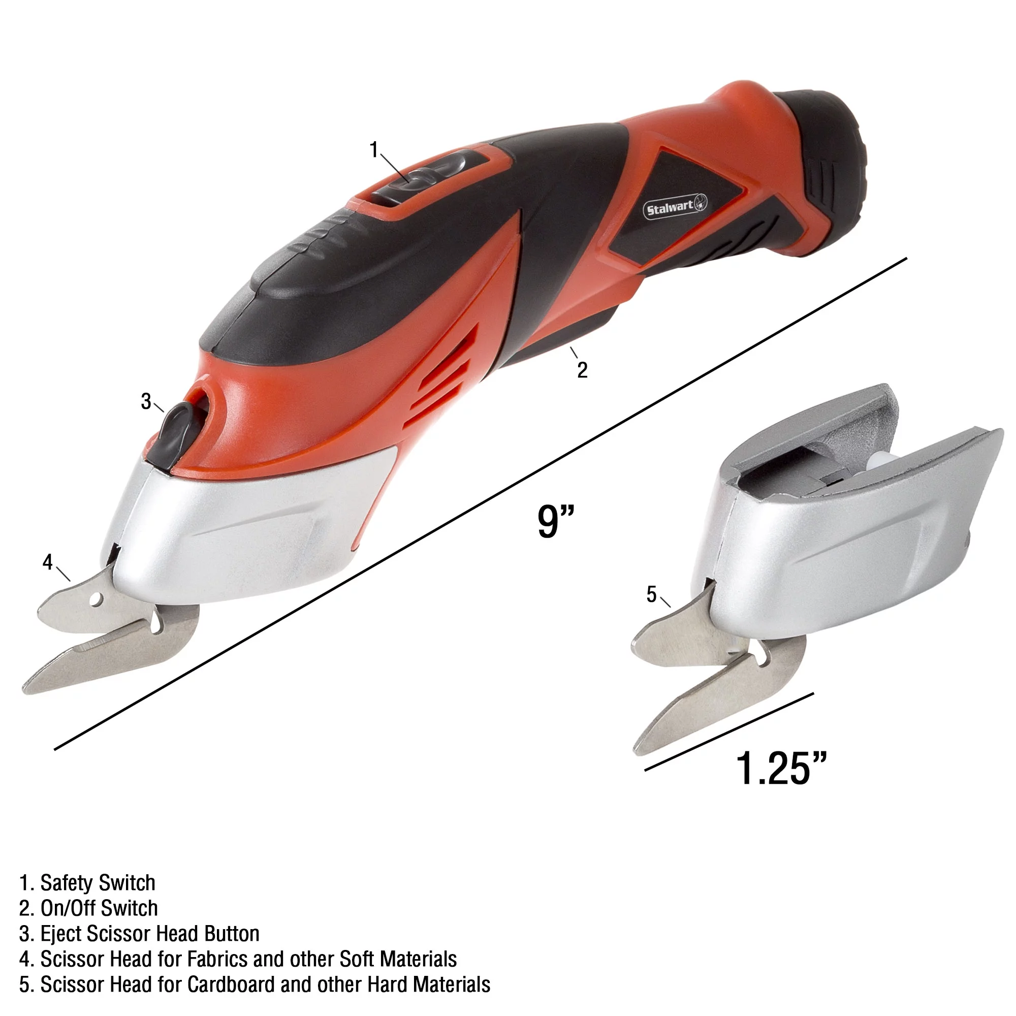3.6V Cordless Power Scissors with NiCad Lithium Ion Rechargeable Battery By Stalwart