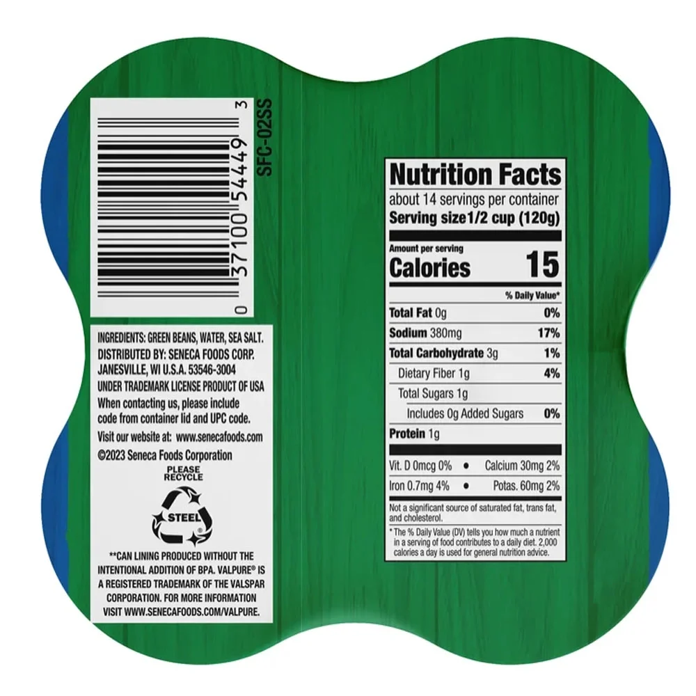 (8 Count) Libby Cut Green Beans, Canned Vegetables, 14.5 oz With Spoon