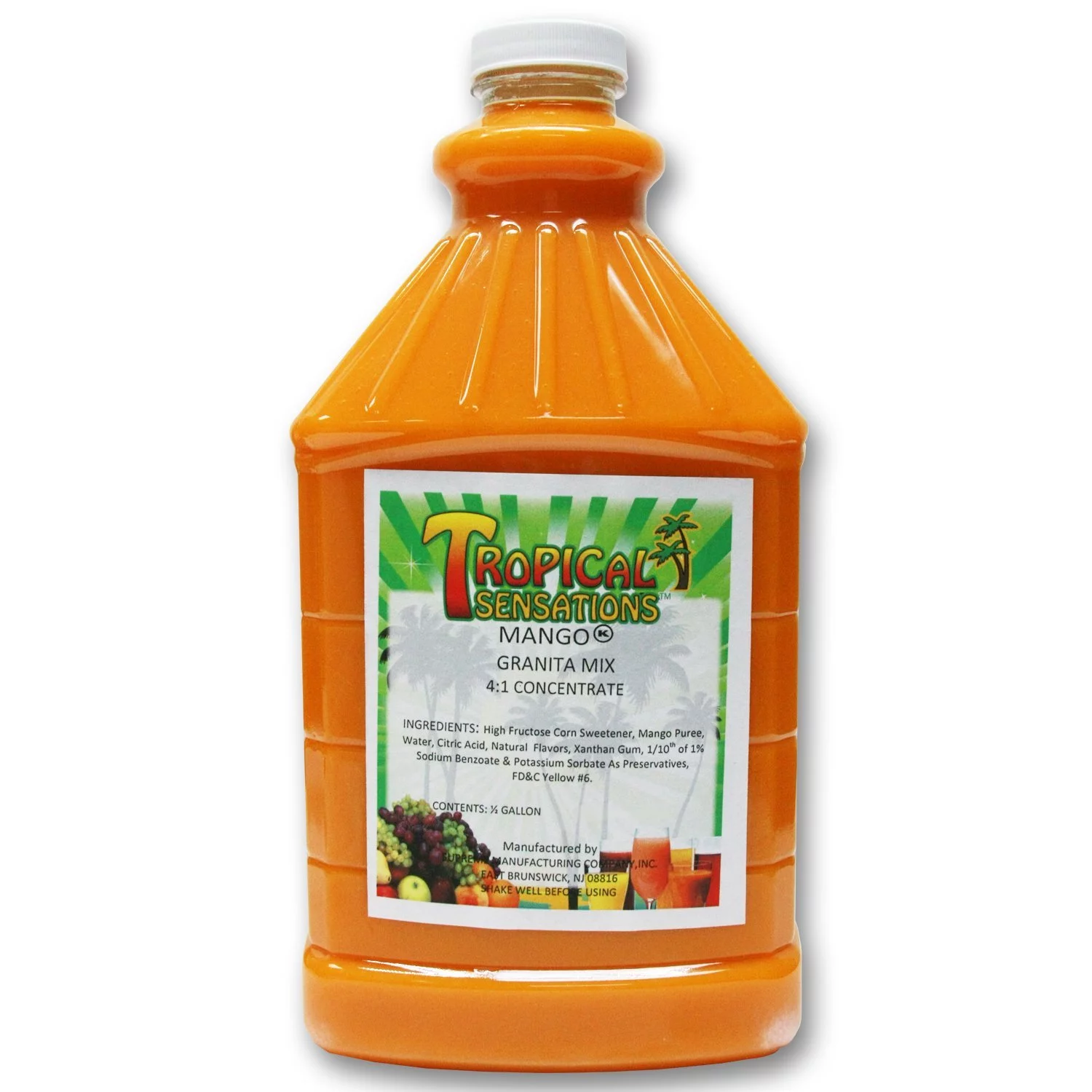 Slushie Mix, Tropical Sensations, 6 Bottles (64 oz each) (Mango)