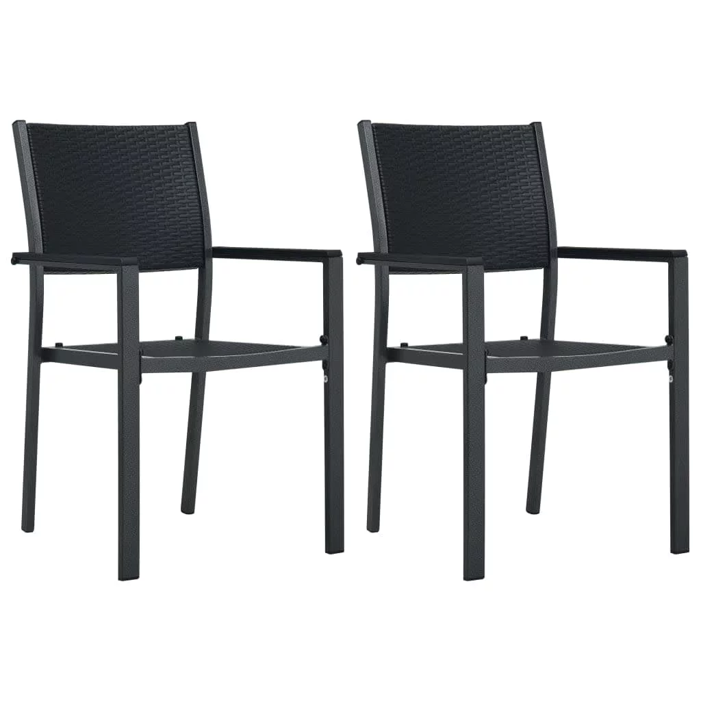 Uteam Patio Dining Set Black 3 Piece