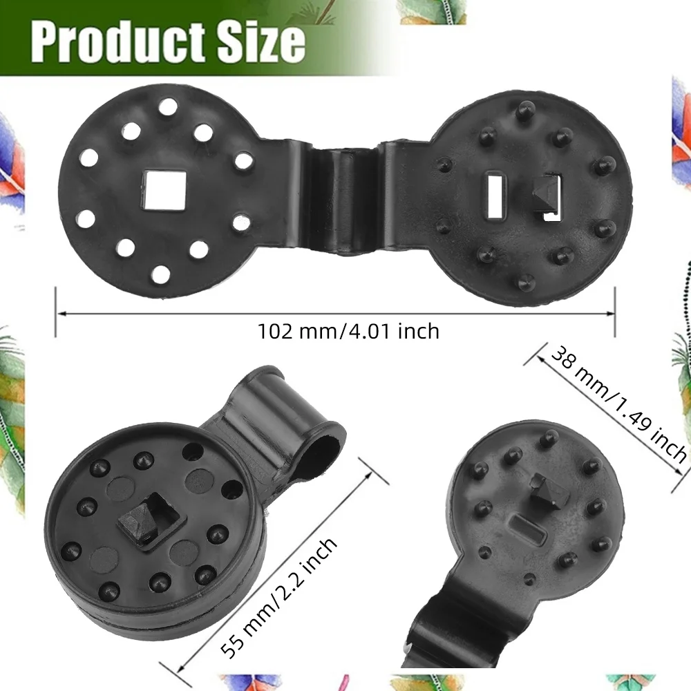 Xhy 10Pcs Shade Cloth Clip Netting Black Plastic Clips for Greenhouse Outdoor Garden