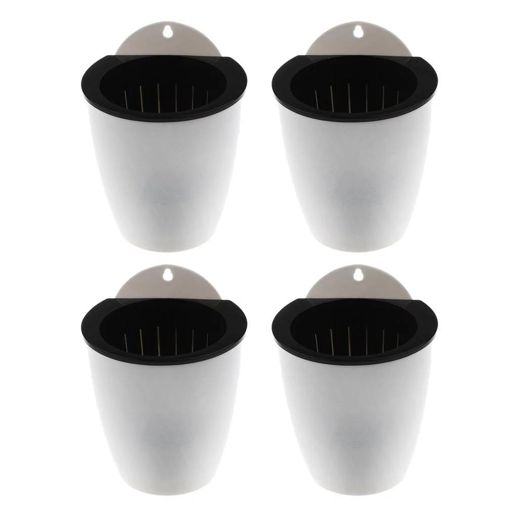 4Pcs Self Watering Planter - Hanging Planter Pot Plants, Aloe, s, African Violets, Succulents - S