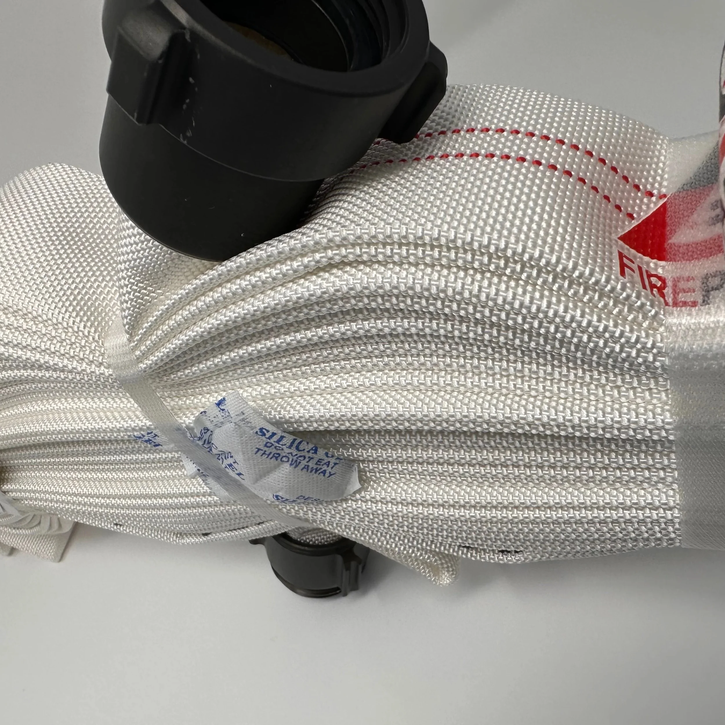 SALE - Fire Cabinet Hose 75' x 1.5 (4 pack), Folded, Pyro-lite Aluminum Couplings, TPU Lining (dated Jan 2023)FM Approved