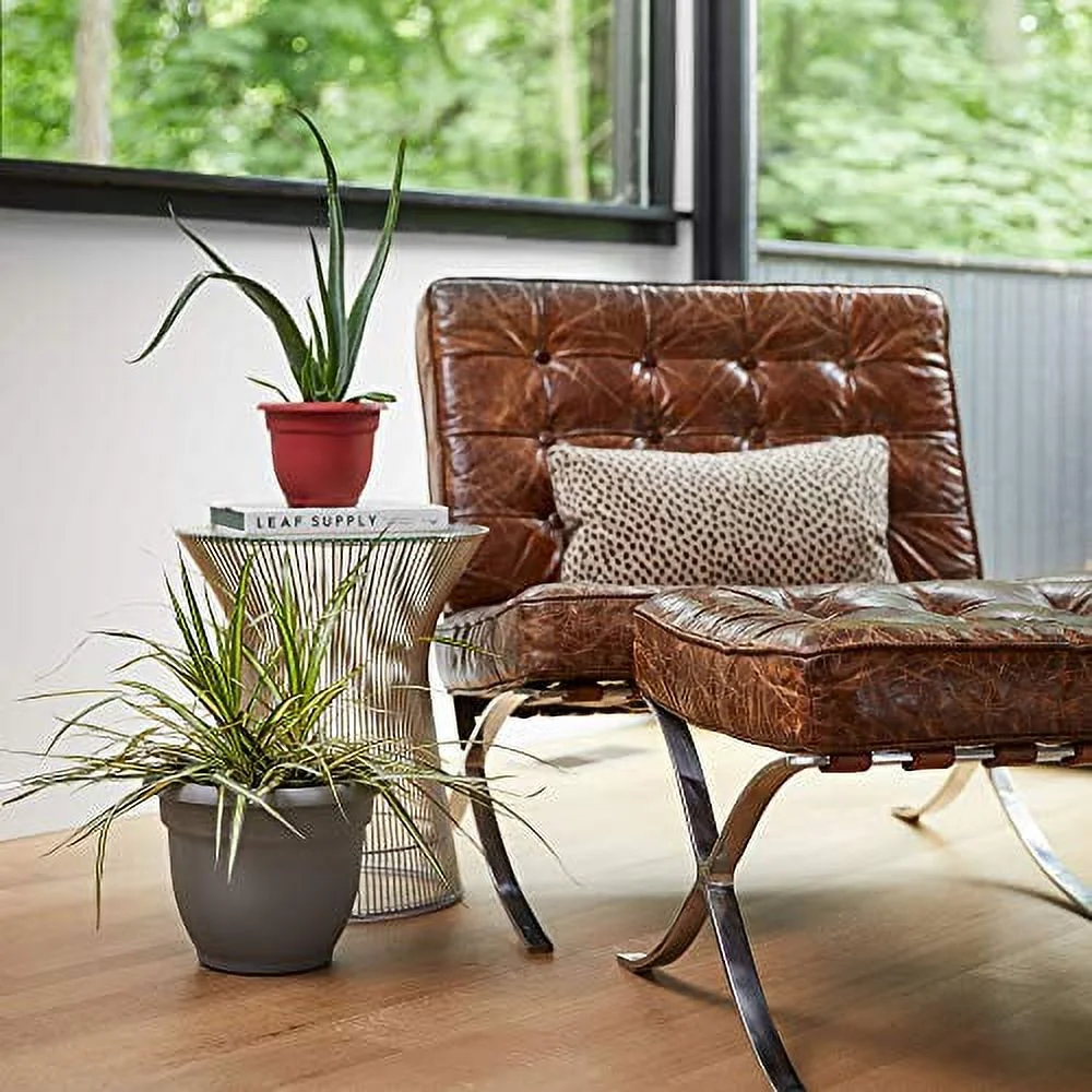 Bloem Ariana Planter w/ Self-Watering Disk, Chocolate - 16