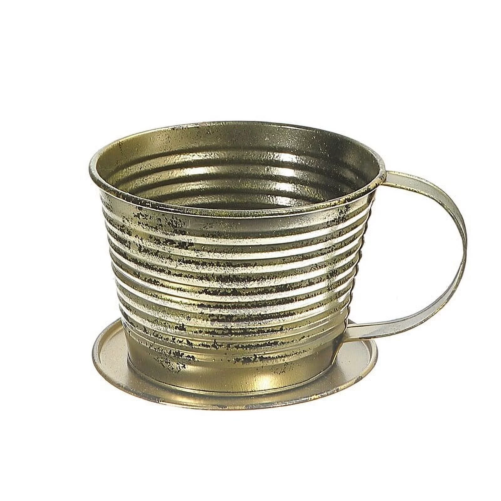 IH Casa Decor Metal Teacup Planter (Antique Finish)