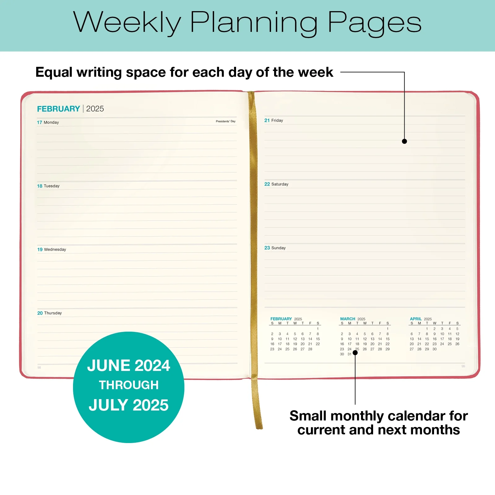 Global Printed Products Academic Year 2024-2025 Weekly Monthly Planner 8