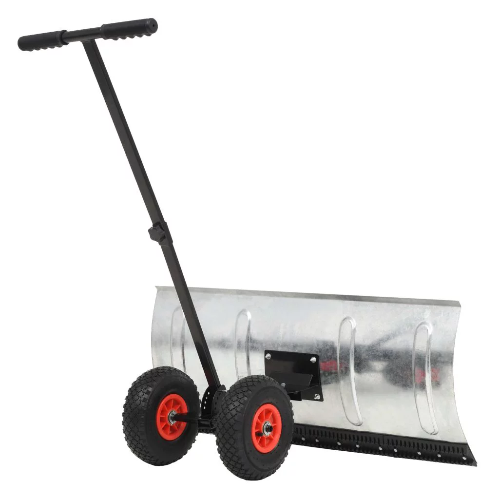OWSOO Manual Snowplough with Wheels 39.4