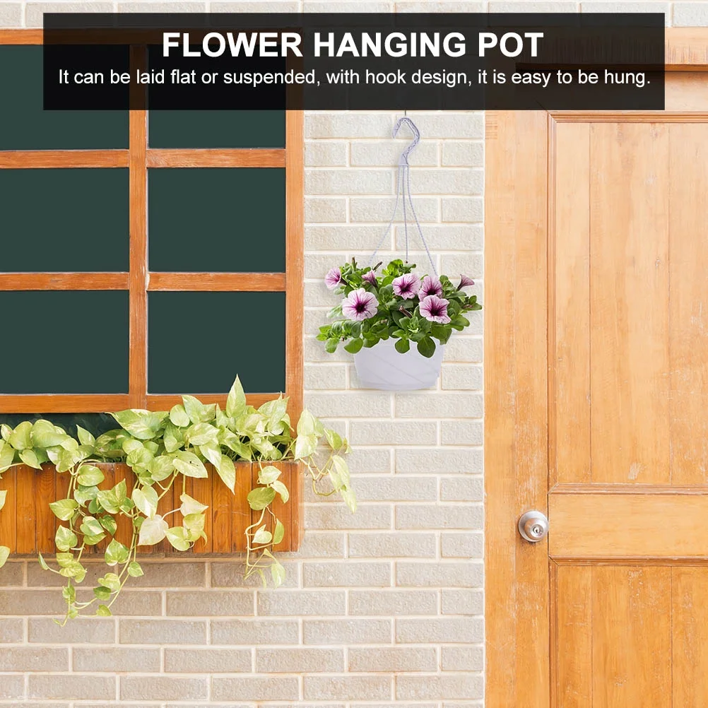 10 Sets Plastic Raw Material Hanging Planter Terracotta Pots for Orchids Chlorophytum Octagonal Basin