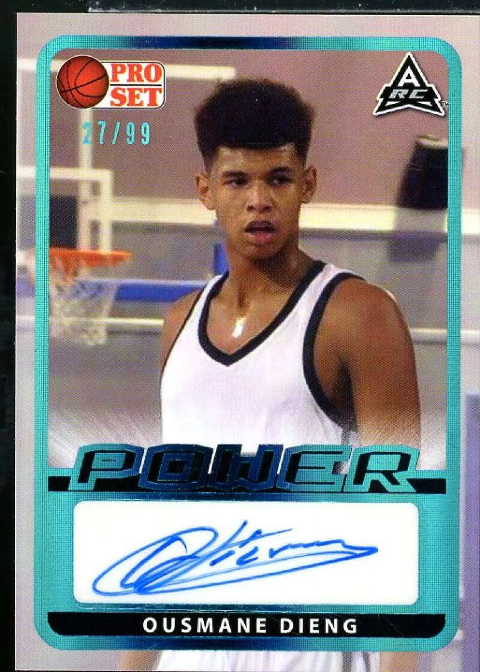 Ousmane Dieng Rookie Card 2021-22 Leaf Pro Set Power Platinum #BAOD1