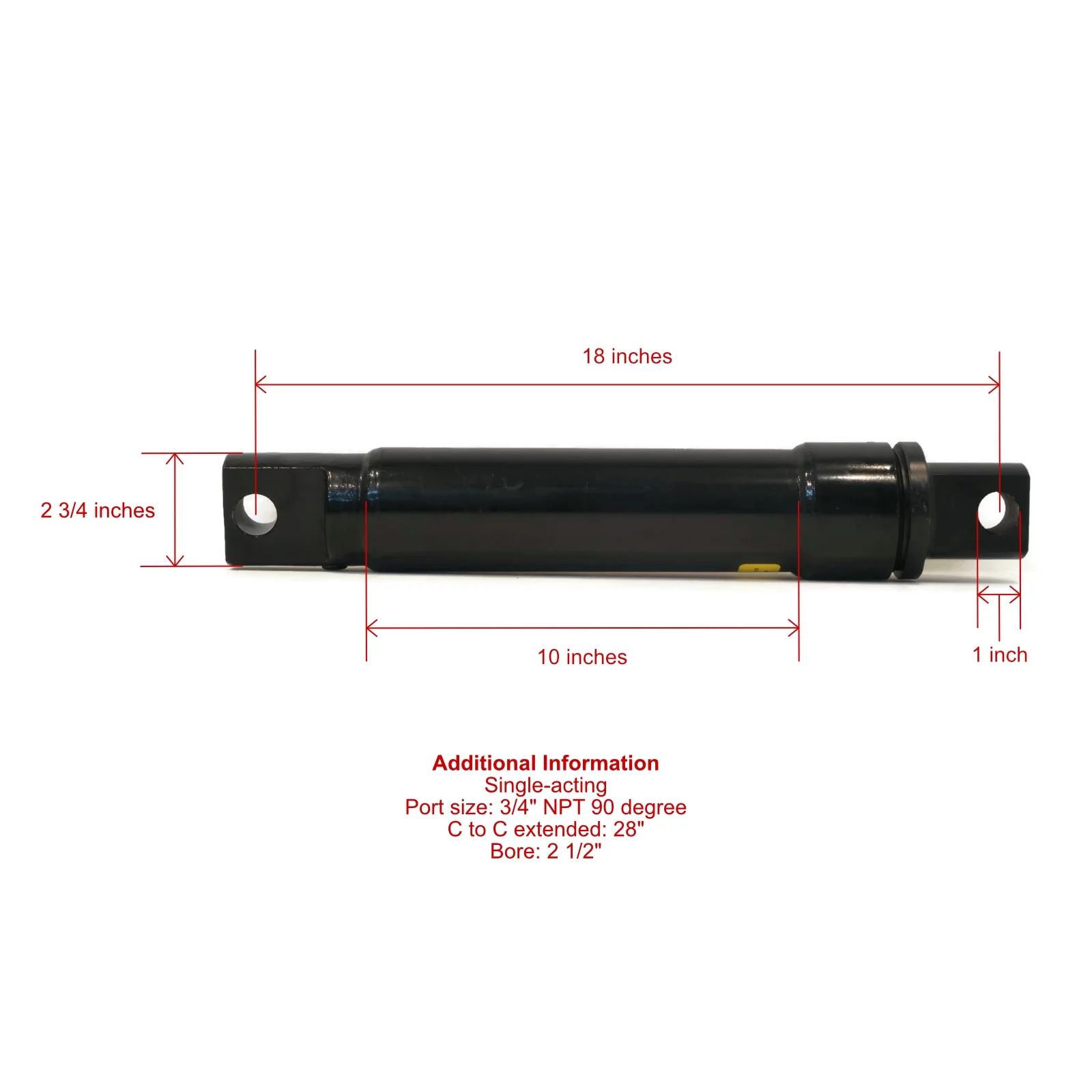 Buyers Products | (Pack of 2) Snowplow Standard Cylinder Ram 1304515 Snow Plow