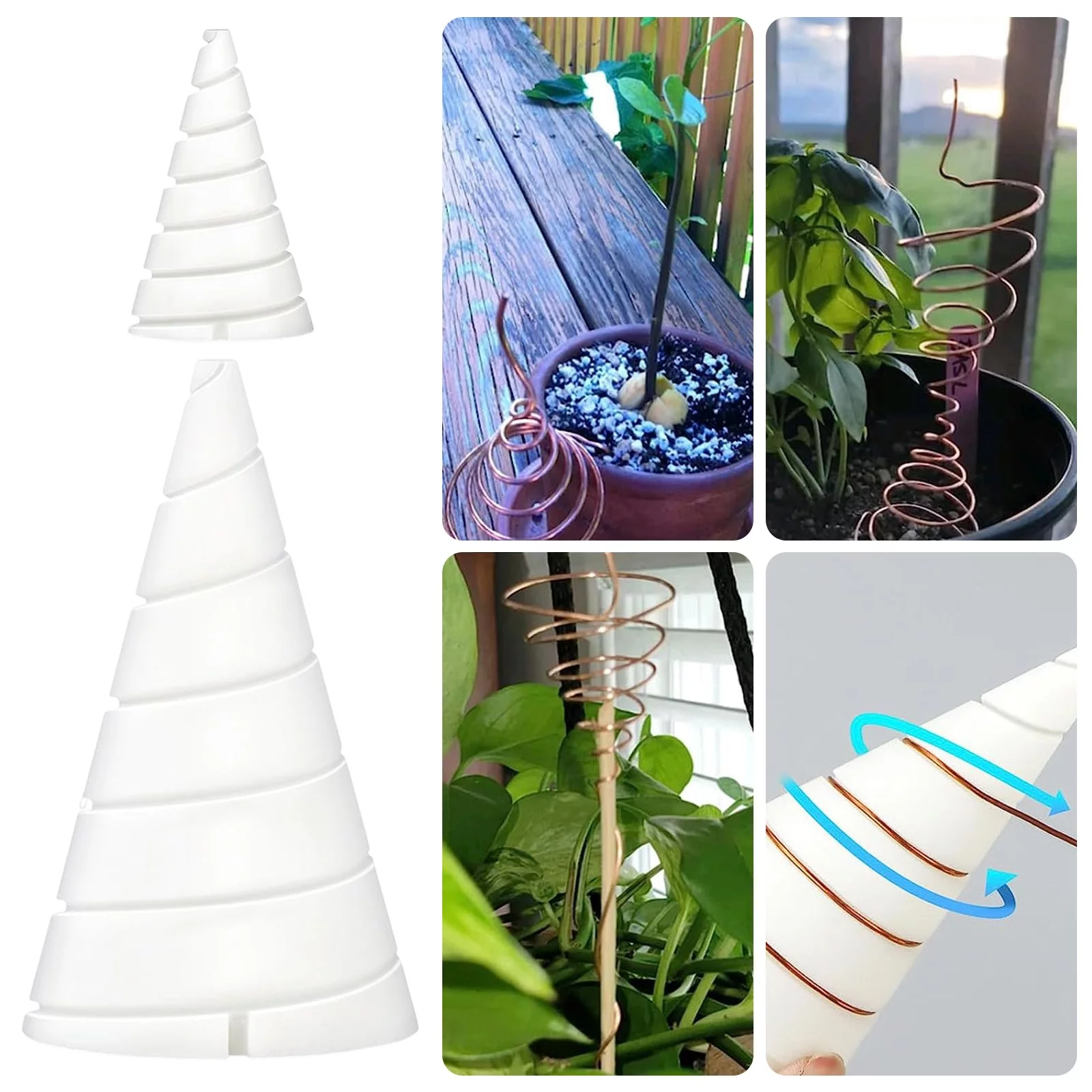 LLQkigsxse Glass Self Watering Planter Insert Coil Winding For Electroculture Copper Gardening Antenna Electro Culture Gardening Antenna Wire Antenna Copper Garden Tools Set Gift For Women