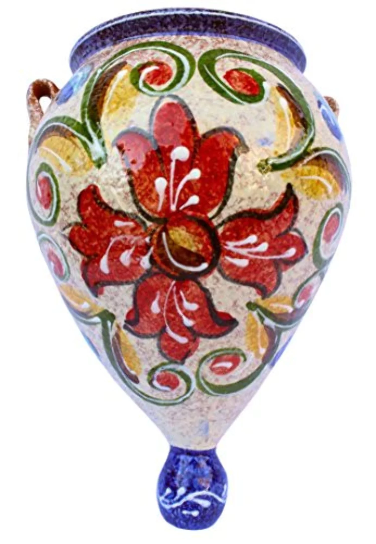 Wall Planter - Spanish Orza (Blue Treasure) - Hand Painted in Spain