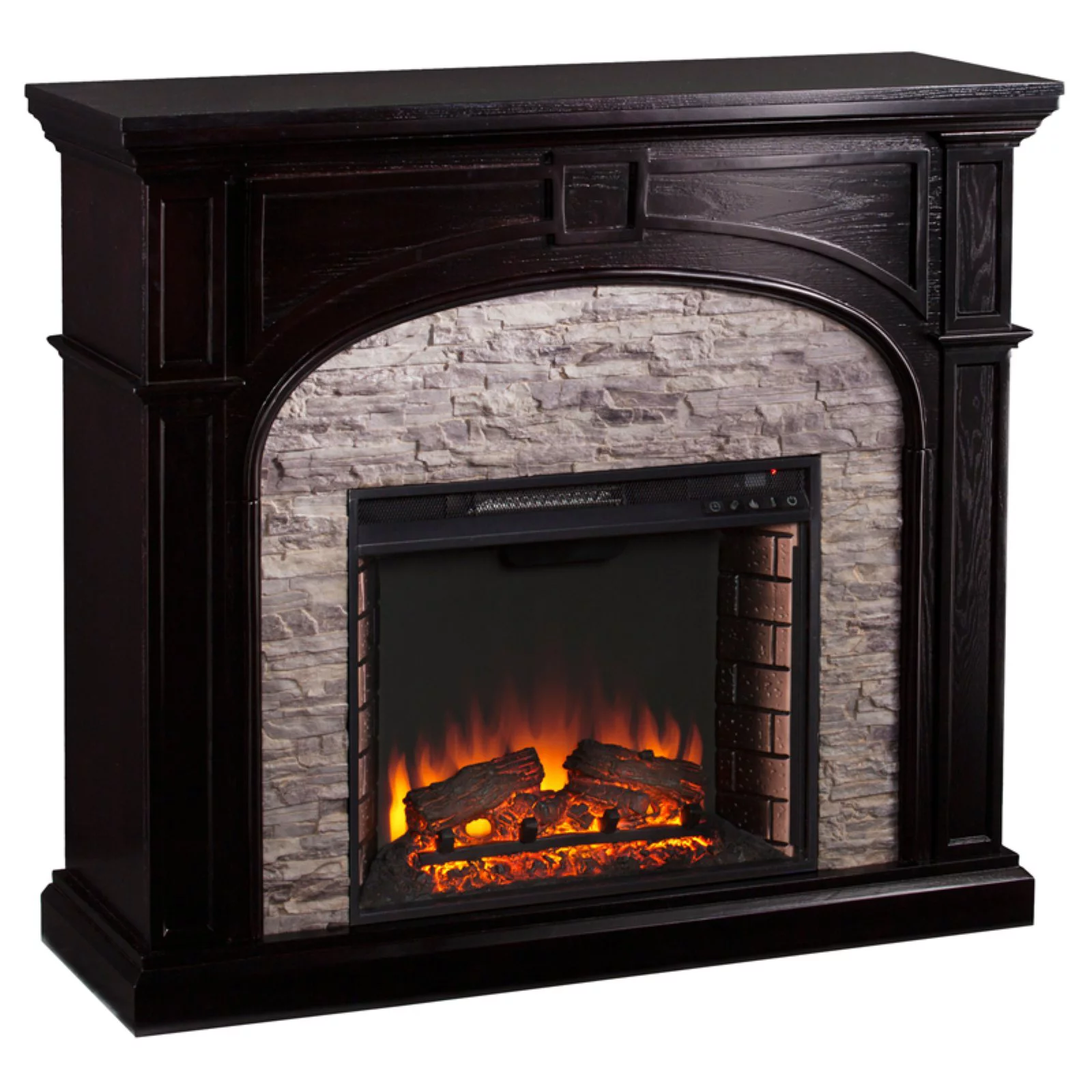 Southern Enterprises Tanaya Electric Black Fireplace