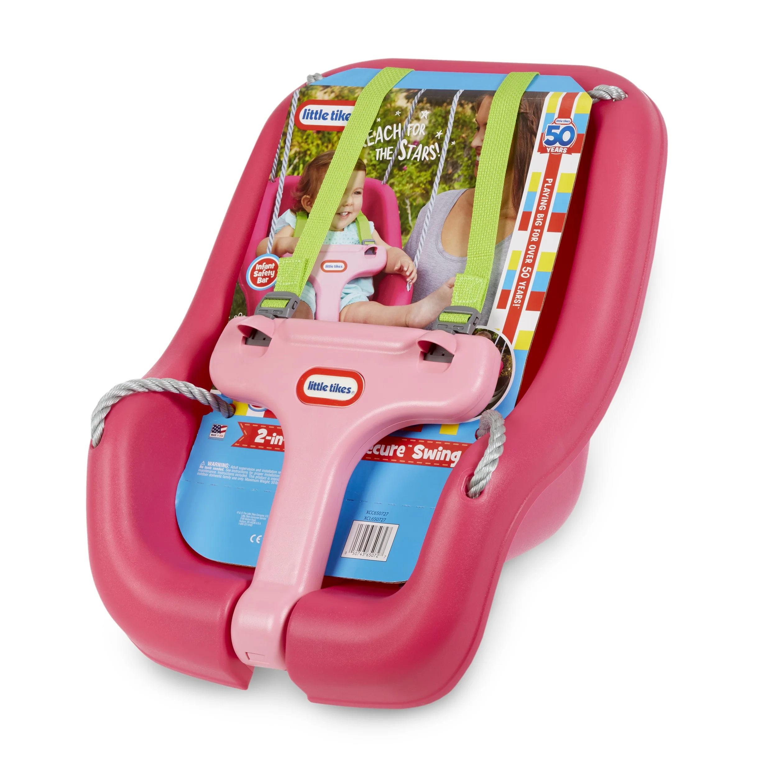 Little Tikes 2-in-1 Snug ’n Secure Swing - Magenta Frustration Free Packaging