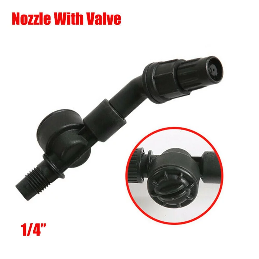 Sufanic Ajustable Spray Nozzle Weedkiller Cone Spare Parts Replace for Sprayer Lance,Black with Valve