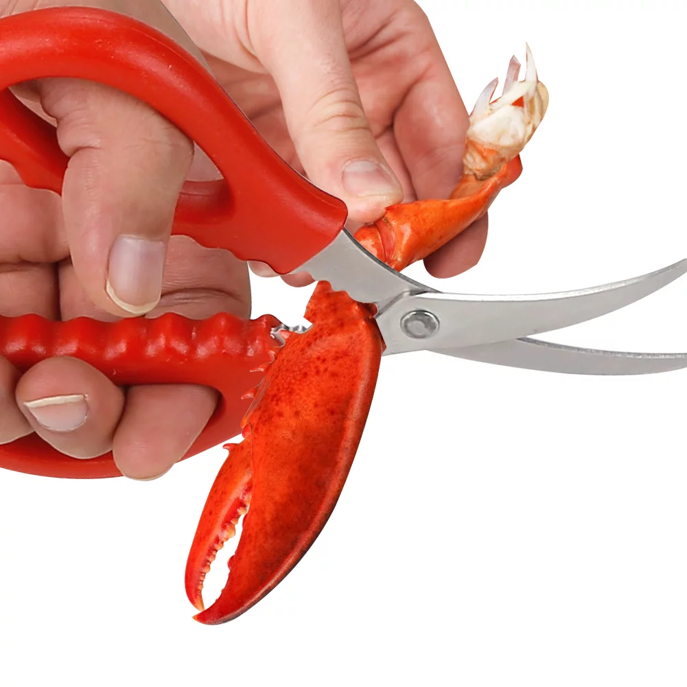 Heavy Duty Kitchen Stainless Steel Seafood Scissors for Lobster Shrimp Fish Crawfish