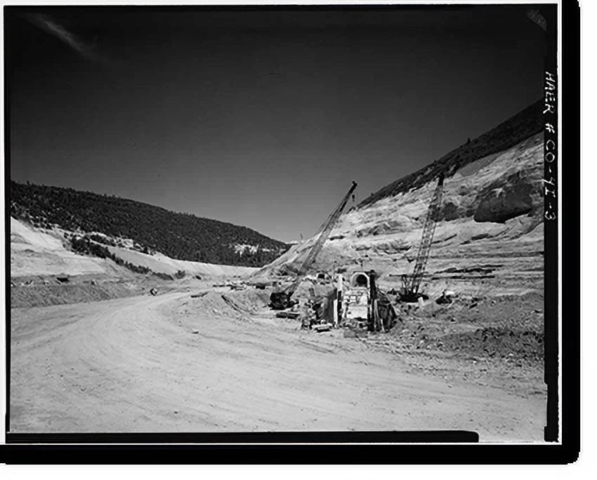 Historic Framed Print, Montezuma Valley Irrigation Company System, McPhee Dam Site, Dolores vicinity, Montezuma County, CO - 3, 17-7/8