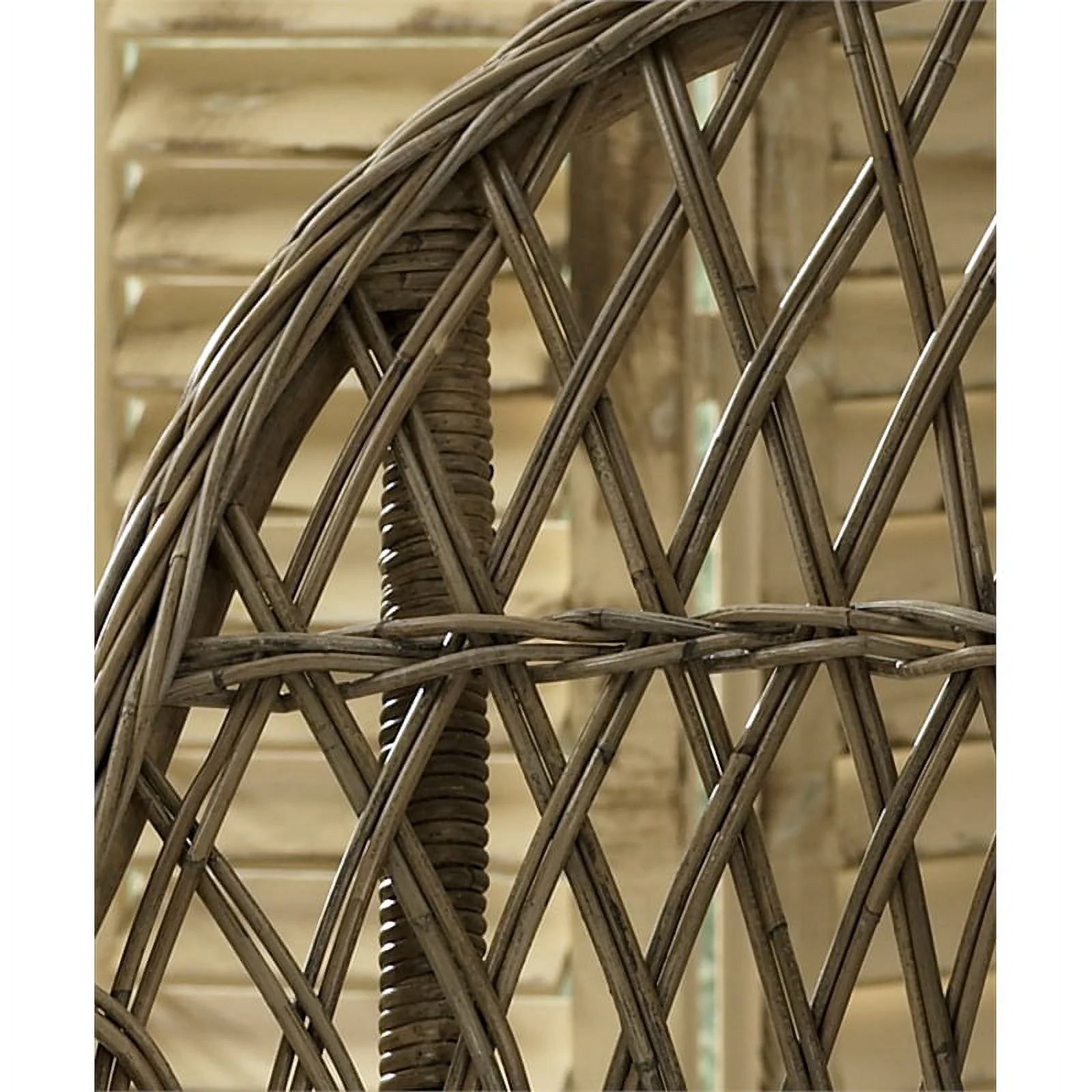 Padma's Plantation Wicker 2 Pc. Crossweave Dining Chair Set in Kubu Gray