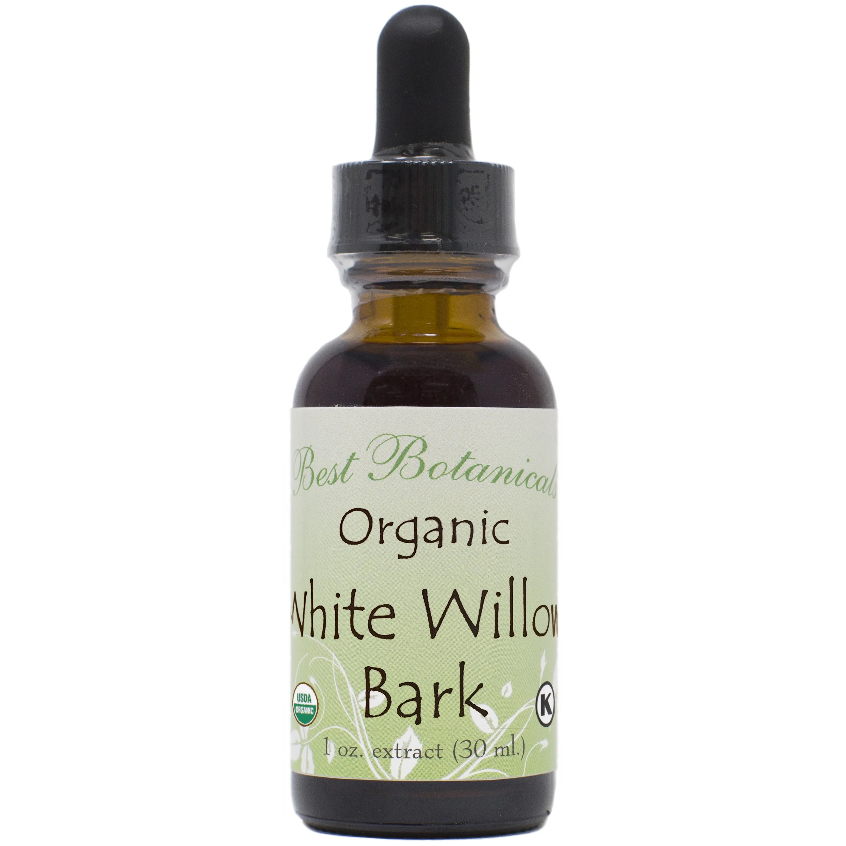 Best Botanicals Organic White Willow Bark Extract 1 oz.