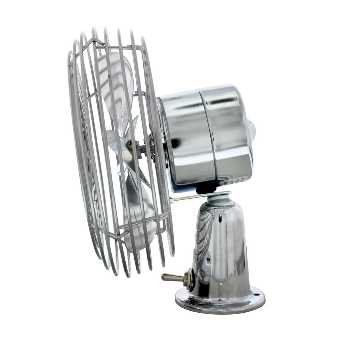 United Pacific Heavy Duty Chrome 12V Car Fan w/6