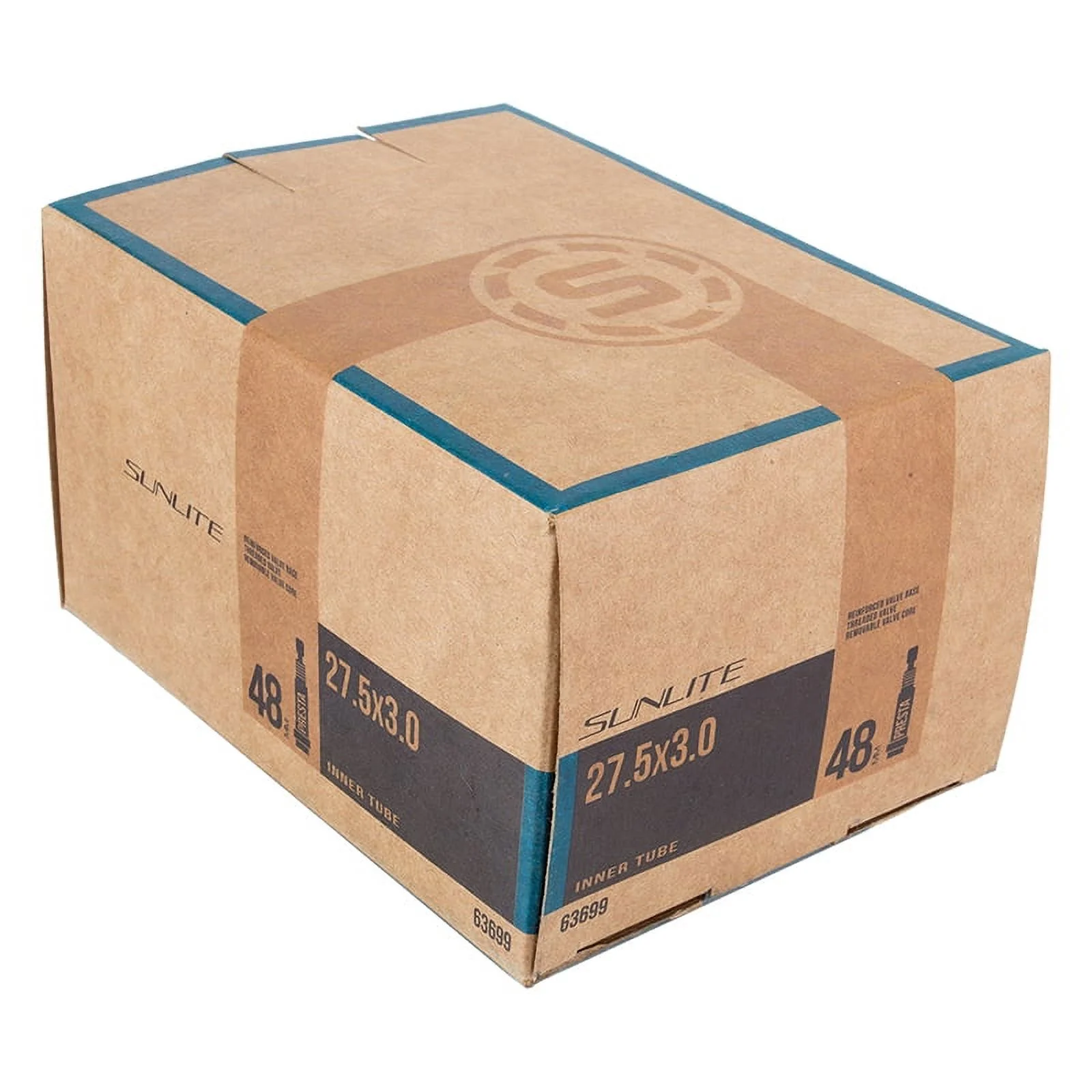 Sunlite Standard Presta Valve Tubes Sunlt 27.5x3.0 Pv48/thrd/rc Ffw81mm