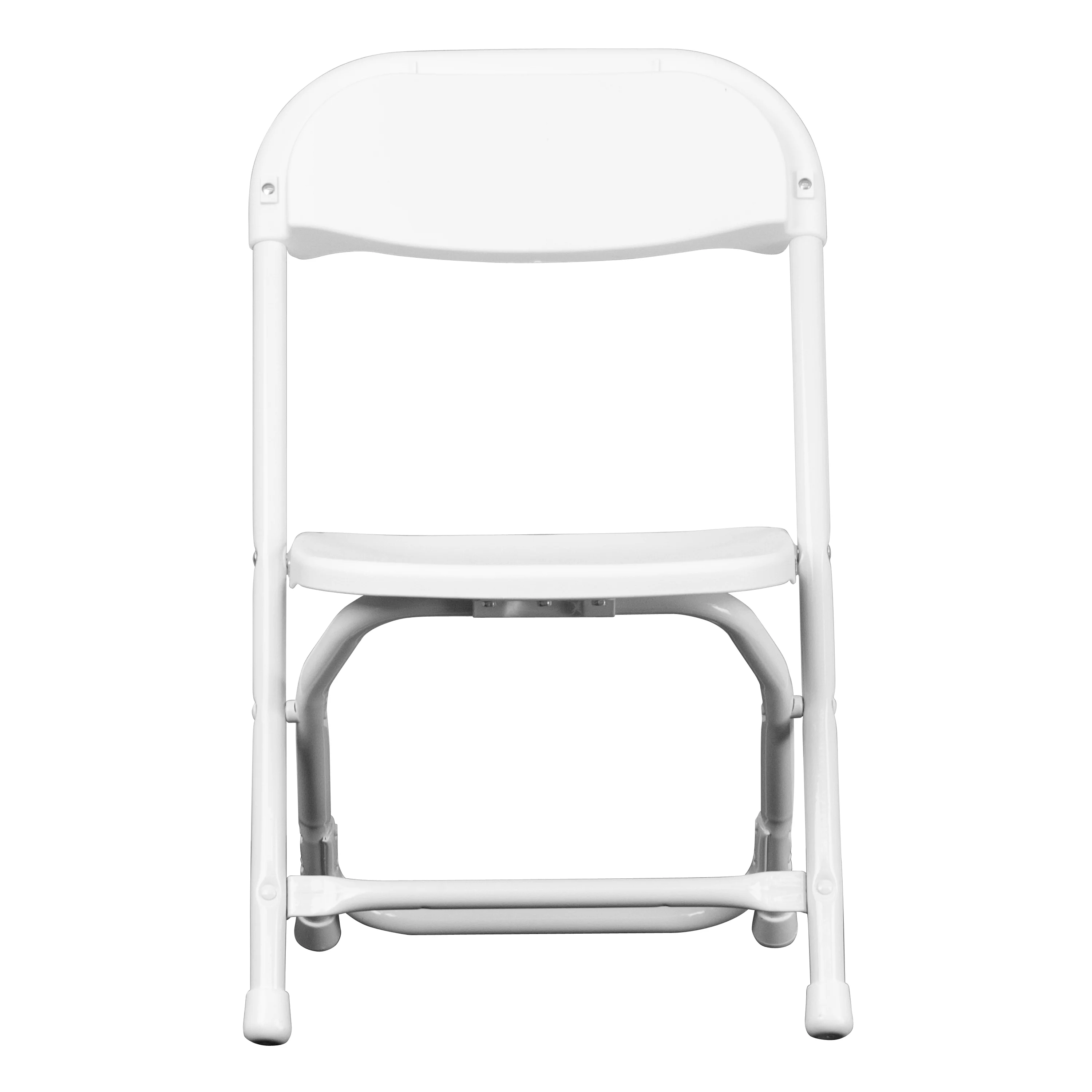 BizChair 10 Pack Kids White Plastic Folding Chair