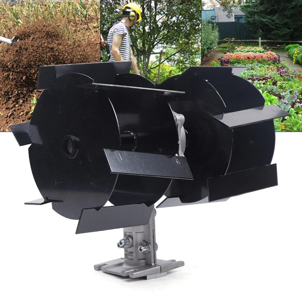Lawn Weeding Head Petrol Cultivator Auger Tiller Garden Digging Head 9 Teeth
