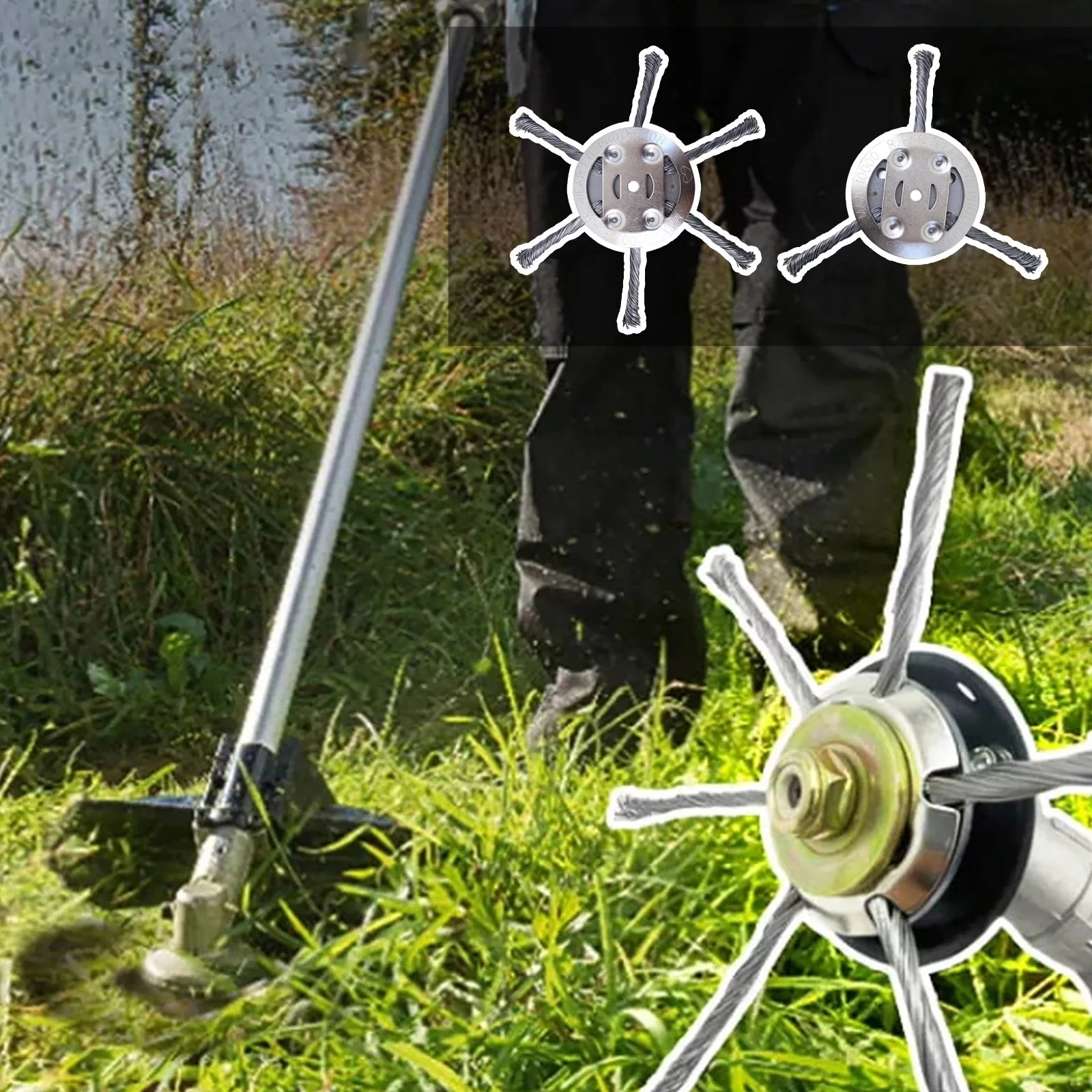 iju7gthy Folding Chair Camping Small 4th of July Party Steel Wire Grass Trimmer Head Lawn Mower Wire Grass Trimming Head