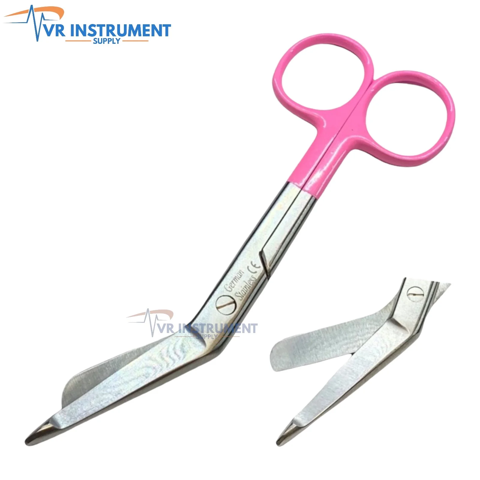 VR Instrument Supply Lister Bandage Scissors 5.5-Inch Stainless Steel Shears Cut Through Bandages, Dressing, Tape, Gauze, Clothing Pink Handle