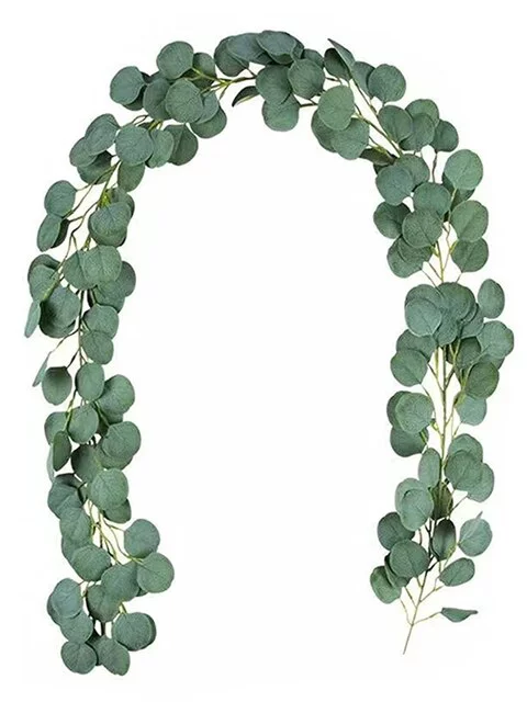 ACMDL     Pack Artificial Eucalyptus Garland Spring Decor 5.7ft Faux Silk Eucalyptus Leaves Hanging Vines  Garland Greenery Decor
