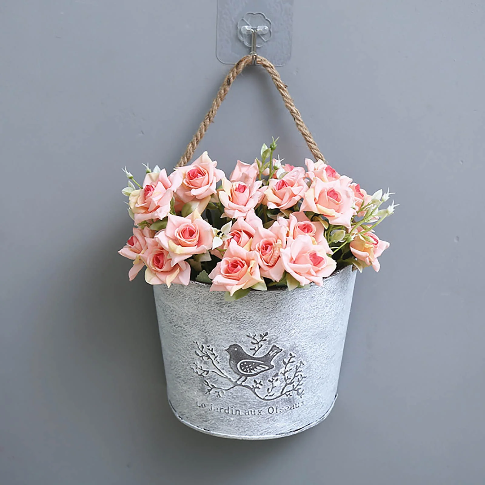 Flower Pot Modern Pots Planters American Idyllic Iron Wall Hanging Flowerpot Retro Wall Flower Basket Decoration