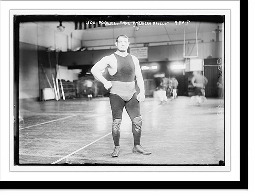 Historic Framed Print, Joe Rogers, posing as 