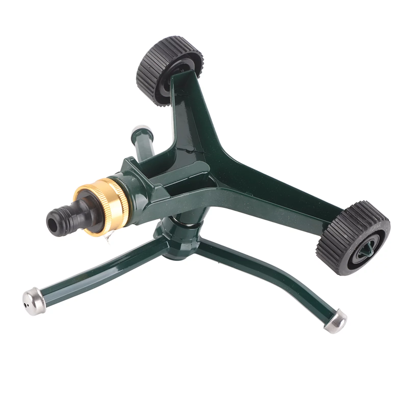 Automatic Rotate Lawn Sprinkler Metal Three Arm Sprinkler with G3/4 Connector Rustproof 360° Rotating Irrigate Lawn Sprinkler