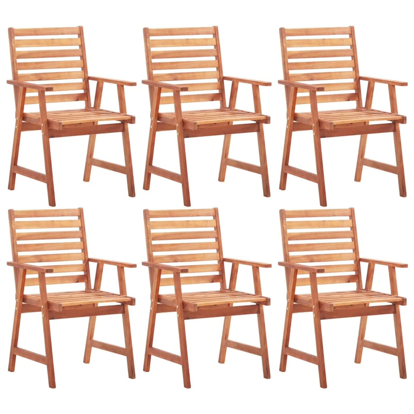 Andoer parcel,Patio Chairs Deck Lawn Patio 6 Pcs Wood Vidaxl Furniture Deck Wood Slat Table Chairs Chairs D0320723d Patio Chair Deck Chair Slat Chair