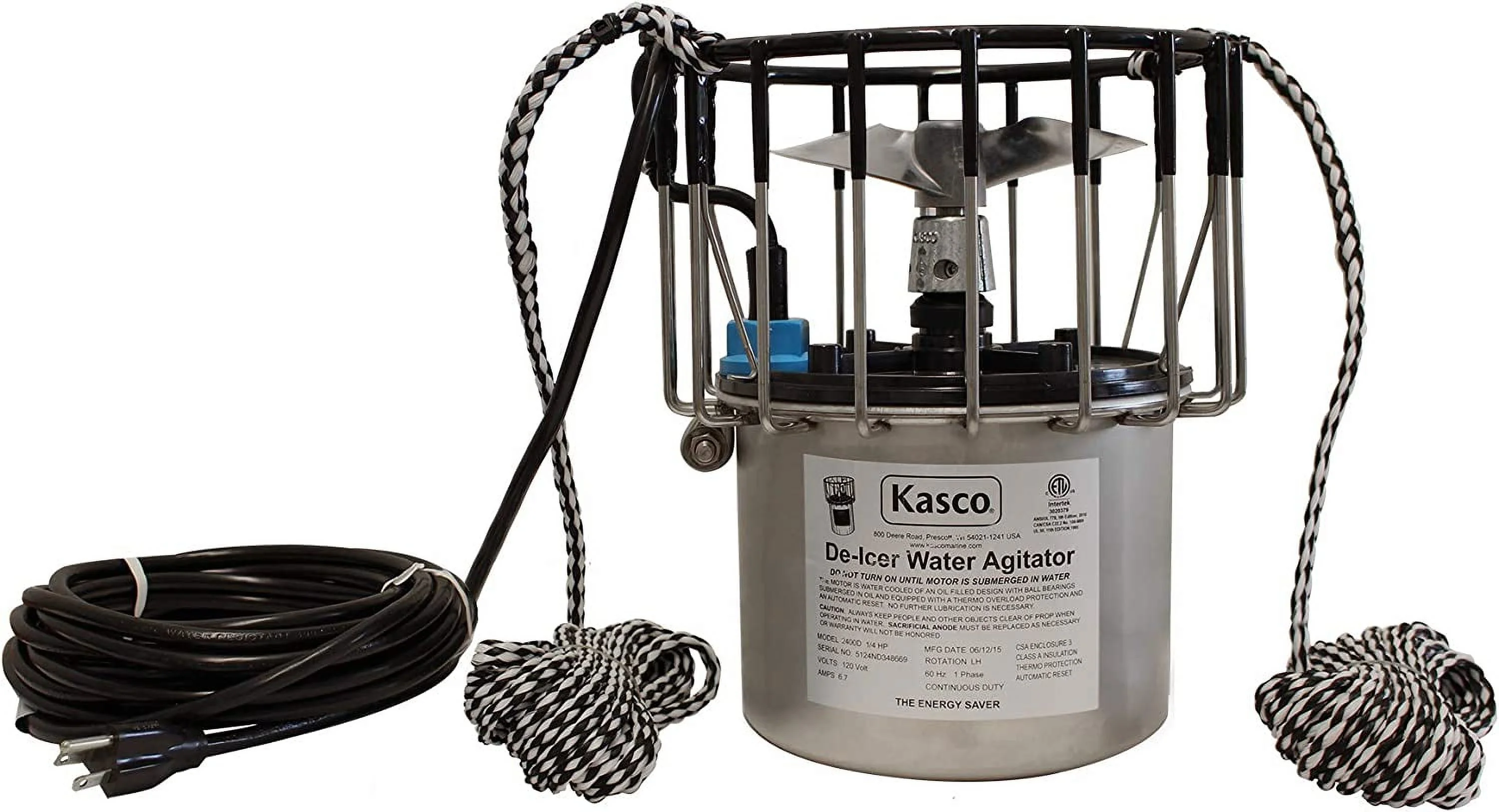 Kasco Marine Deicer Bubbler - Water Circulator Great for Deicing Lake, Pond, Marina - Model# 2400D50 (1/2 Deicer w/50ft cord).