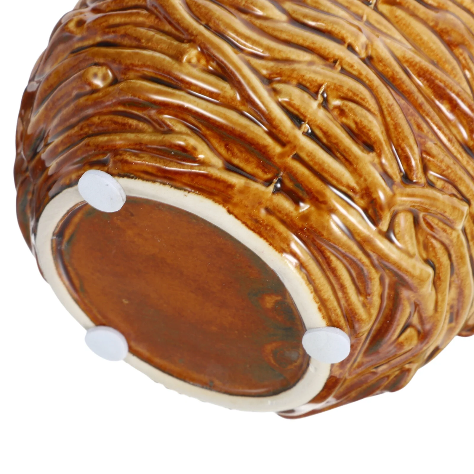 Jibingyi Ceramic Bird Nest Succulent Planter Small Bird Statue Plant Pot Flower Pot Bonsai Pot No Bottom Hole