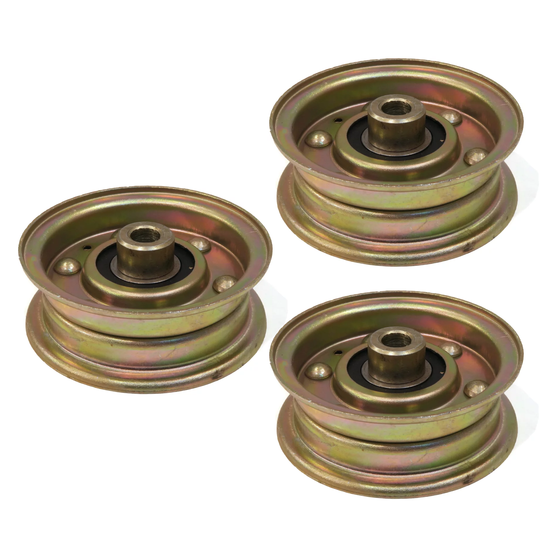 The ROP Shop | (Pack of 3) Flat Idler Pulleys For Murray 300920 & Toro 112-3687, 1123687 Mower