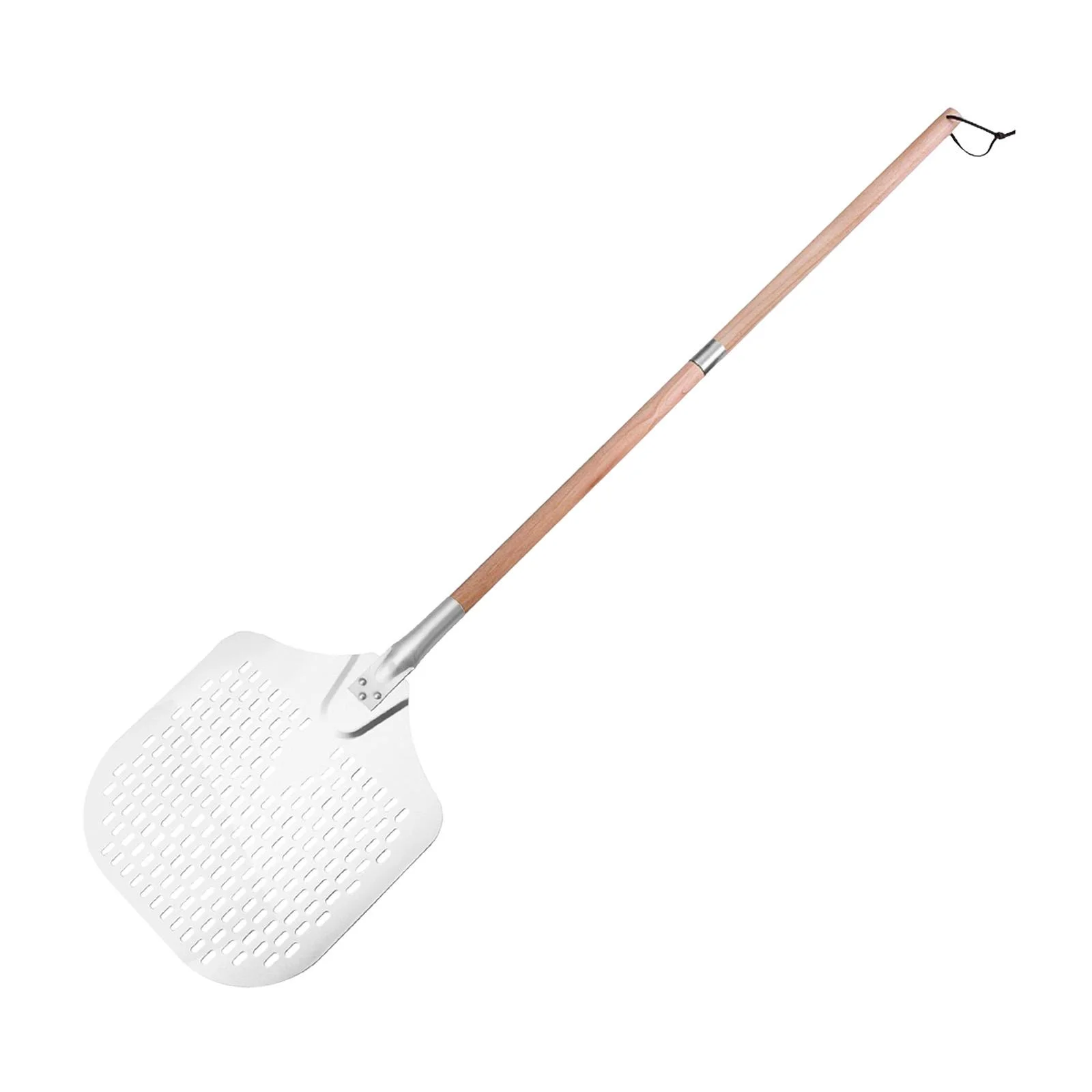 Aluminum Metal Pizza Peel Pizza Spade, Easy to Use Pizza Spade Cutting Board, Oven Kitchen Baking Tools, Wooden Handle Pizza Paddle Durable 132.7cm