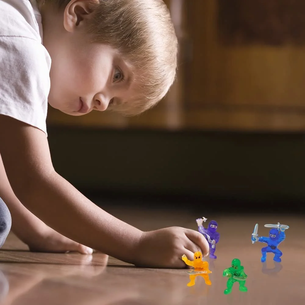 ArtCreativity Mini Ninja Figurine Action Figure Playset, Party Favors for Kids Birthdays Pack of 48