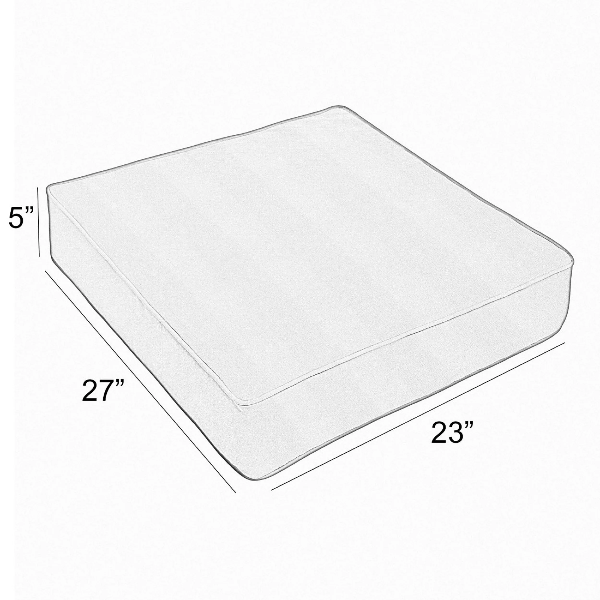 Mozaic Humble + Haute Griffen Snowy Indoor/Outdoor Corded Deep Seating Chair Cushion 27 x 23 x 5 - Griffen Snowy