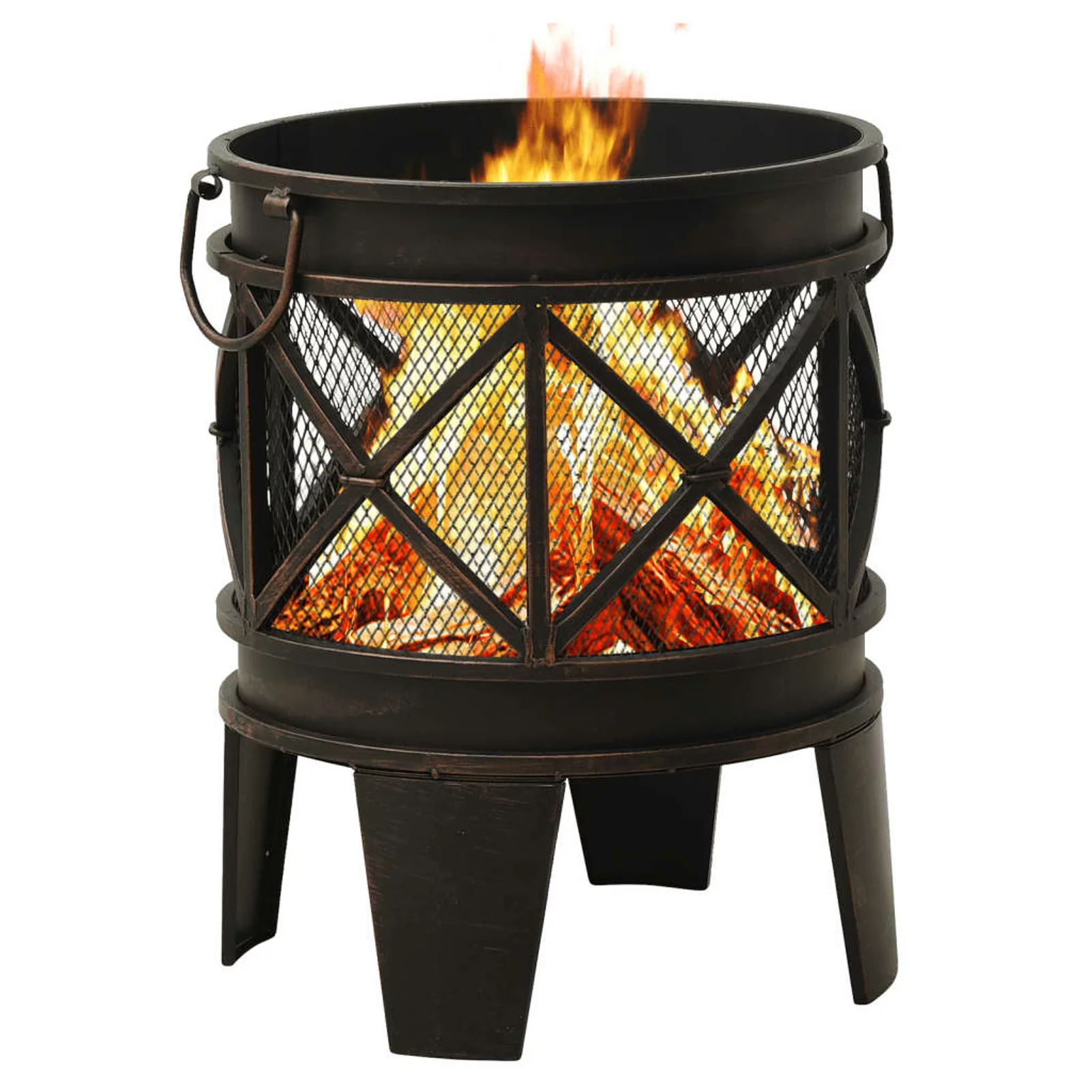 Andoer Rustic Fire Pit with heat-resistant painting 16.5