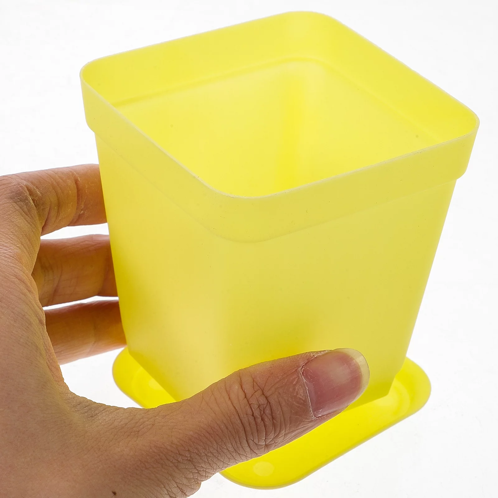 60 Set Plastic Nursery Pot Plant Seedling Planter Square Pp Resin